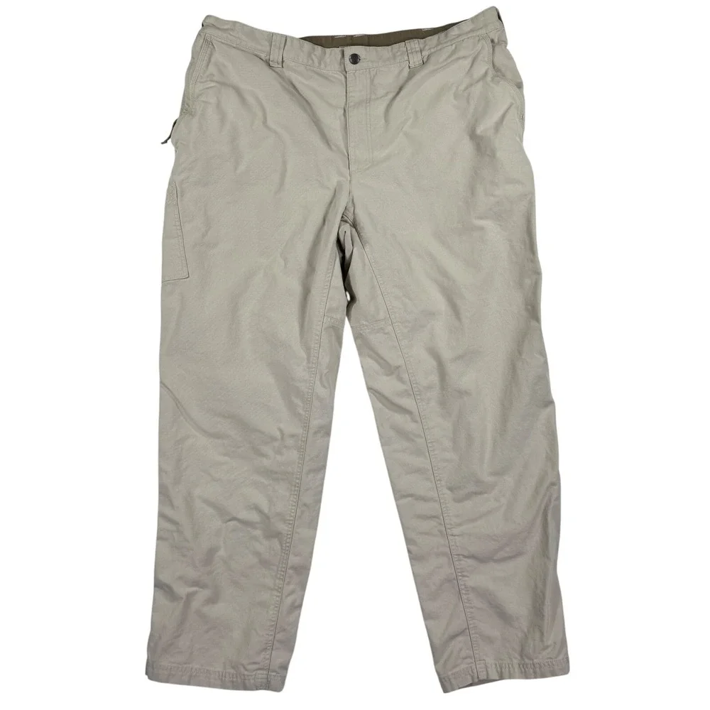 Columbia Pants Mens Cotton Casual Pants 42 x 32(31) Beige Comfort Canvas‎